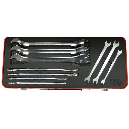 T&E Tools 10PC Metric Super Thin Open End Wrenches 6 to 24mm Made in Taiwan