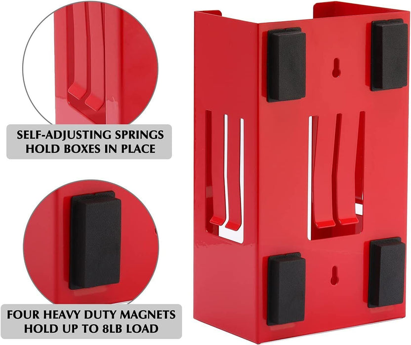 T&E Tools Magnetic Glove / Tissue Dispenser holder for Toolbox Red/Black/Blue