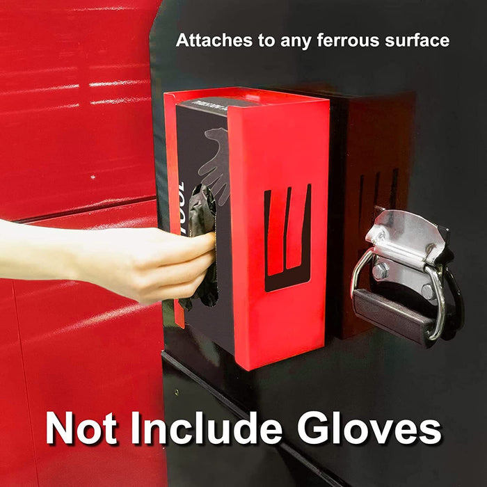 T&E Tools Magnetic Glove / Tissue Dispenser holder for Toolbox Red/Black/Blue