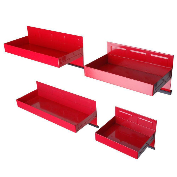 T&E Tools Magnetic Parts Tray 4 Piece. Set Red For Toolboxes RED/BLACK/BLUE - FISHER DISCOUNT