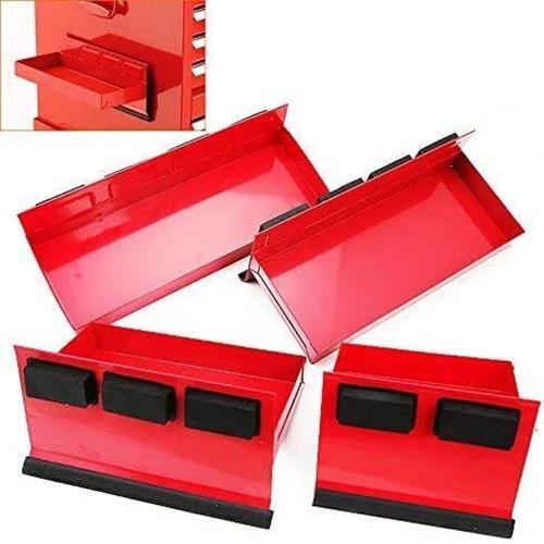 T&E Tools Magnetic Parts Tray 4 Piece. Set Red For Toolboxes RED/BLACK/BLUE - FISHER DISCOUNT