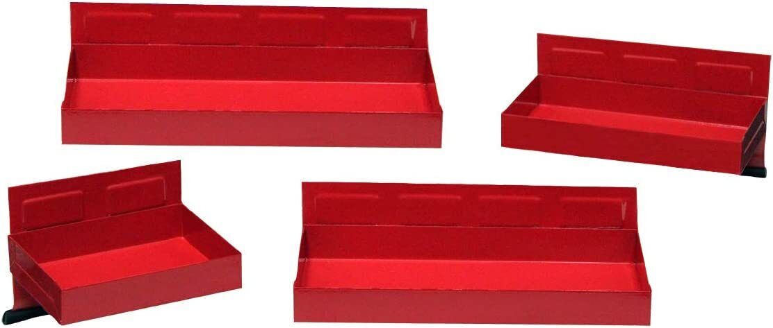 T&E Tools Magnetic Parts Tray 4 Piece. Set Red For Toolboxes RED/BLACK/BLUE - FISHER DISCOUNT