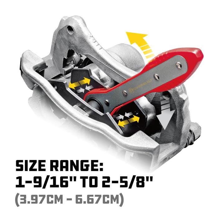 T&E Tools Ratcheting Brake Caliper Piston Tool W/4 Plates Made in Taiwan