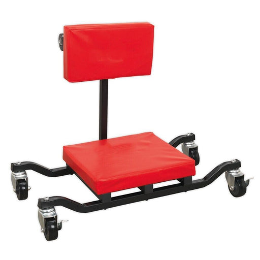 T&E Tool 2 In 1 Foldable Mechanic Z Creeper Seat Rolling Chair Garage Work Stool - FISHER DISCOUNT