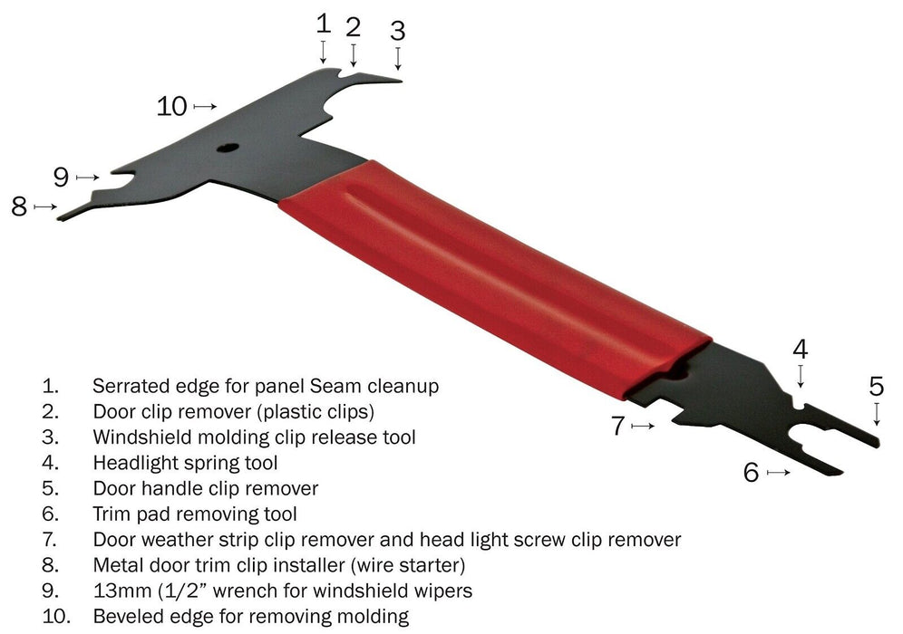 Force pro 10 In 1 Finishing Tool Door Knob Clip Removal Tool For Seam