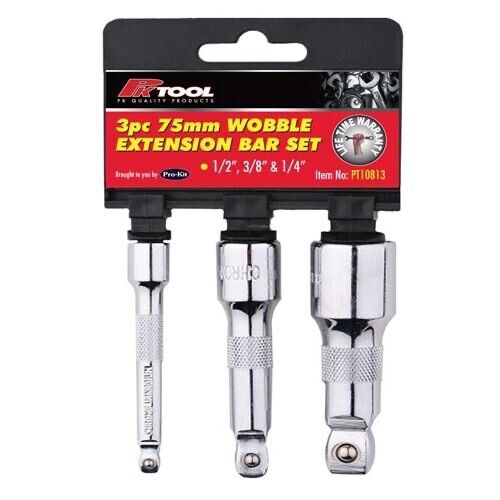 Wobble Extension Bar Set 1/4" 3/8" 1/2" Dr. CRV High Quality Made in Taiwan - FISHER DISCOUNT