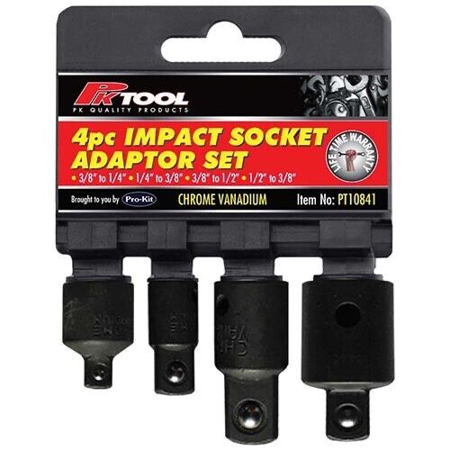 4pc Impact Socket Adaptor Set Ratchet Drive Increaser Reducer Convertor 1/2-1/4"