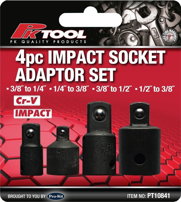 4pc Impact Socket Adaptor Set Ratchet Drive Increaser Reducer Convertor 1/2-1/4"