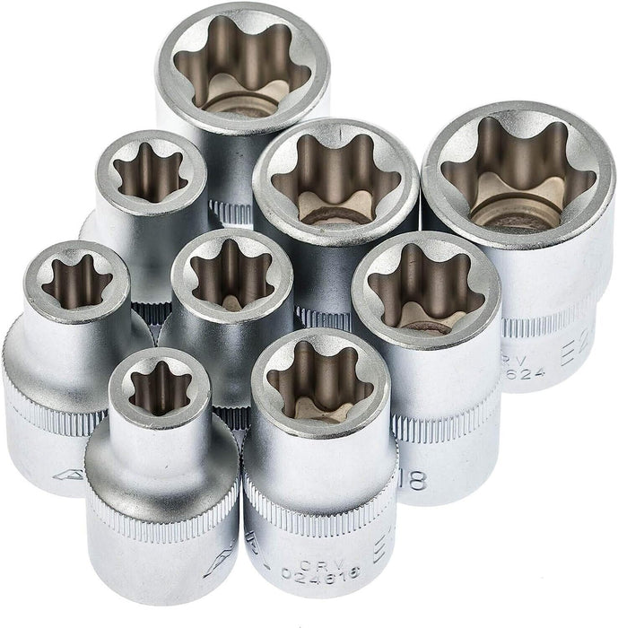 PK TOOLS  11 PIECE 3/8” DR  CR-V E-STAR SOCKET SET -Made in Taiwan E5-E20