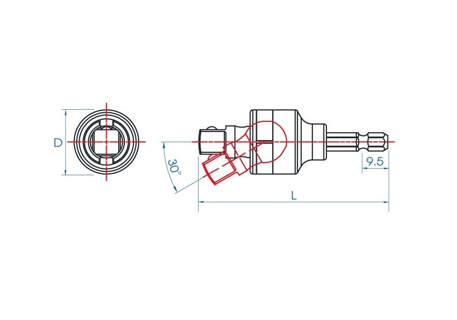 Force pro Swivel Impact Driver Socket Adapter Bit 1/2" 1/4" 3/8" Made in Taiwan