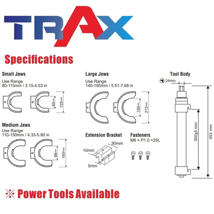 TRAX Macpherson Strut Coil Spring Compressor Dumper Extractor Yolk Protector