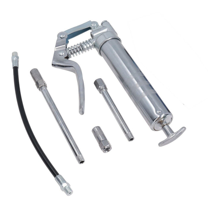 Mini Grease Gun Manual 3oz./ 120cc Hand Pistol Grip Flexible Extension Hose