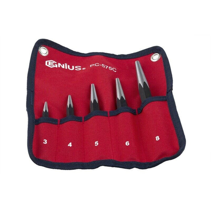 Genius Tools Centre punch set 5PC Professional Quality Made in Taiwan