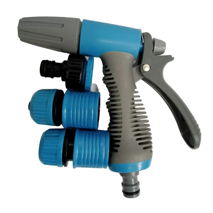 4 Pc Trigger lawn Hose Fitting Spray Gun Nozzle Conector Garden Adaptor 1/2 3/4