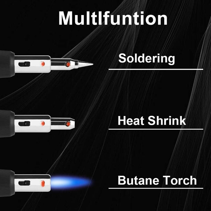 Force pro Multi-Purpose Blow Torch & Soldering Iron 10 Piece Butane Gas Powered