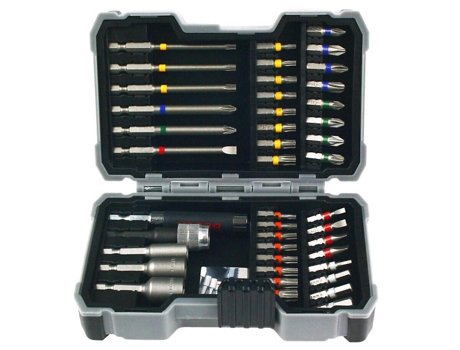 Force pro 42 Piece Impact Driver Rated 1/4" Screwdriver Bit Set + Case