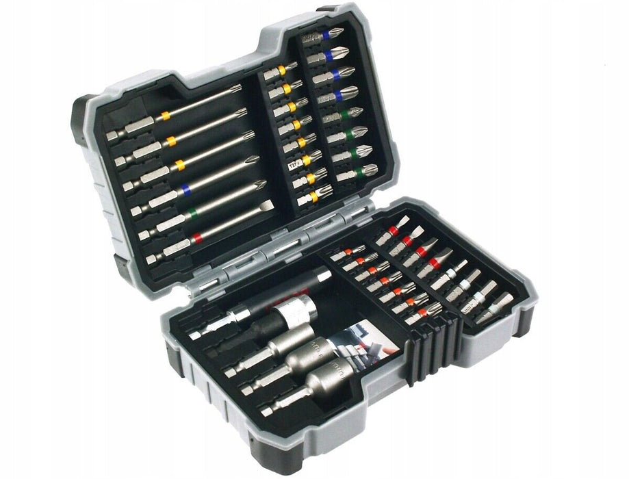 Force pro 42 Piece Impact Driver Rated 1/4" Screwdriver Bit Set + Case