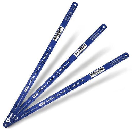 5PC SANDFLEX HACK SAW BLADE 12" 300MM BI-METAL 24 TPI PREMIUM HACKSAW BLADES - FISHER DISCOUNT