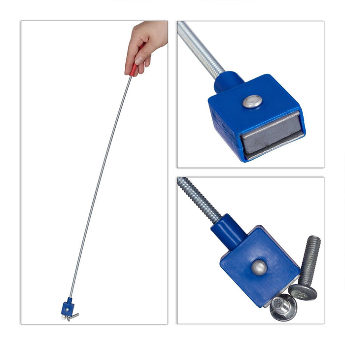 Force pro® WIDE JAW Magnetic Pick-Up Tool Nails Screws Flexible Strong 60cm Long