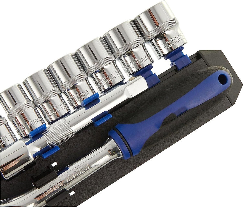 Quick Release Socket Ratchet Set 1/4 3/8 1/2"Dr Metric 4-13mm |CRV Extension bar