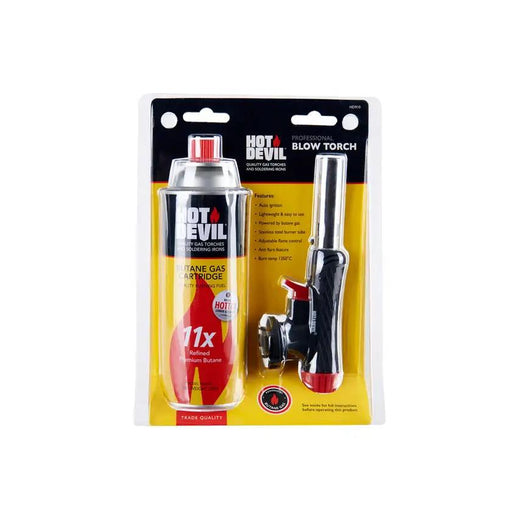 Hot Devil Cordless Butane Gas Powered Torch (Bonus Pack) - HD910 - FISHER DISCOUNT