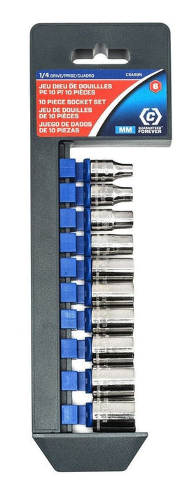 PROStandard Socket Set 1/4" 3/8" 1/2" Drive 10pc metric Tool HIGH QUALITY 5-21MM - FISHER DISCOUNT