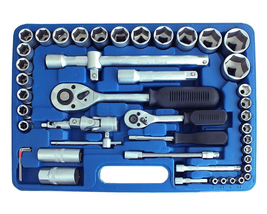 94PC 1/2" & 1/4" SOCKET SET & SCREWDRIVER BIT TORX RATCHET DRIVER CASE TOOL KIT