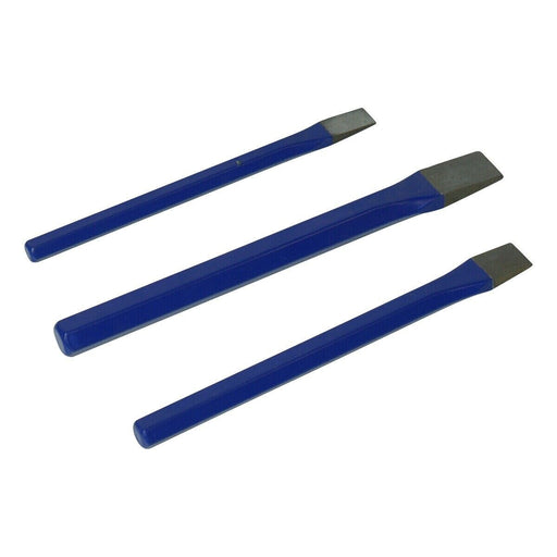 Force pro 3pc Cold Chisel Set 10 12 16 mm Metal Working Mechanic Hand Tool Kit - FISHER DISCOUNT