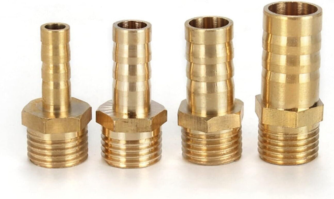 1/4 5/16 1/2 3/8 BSP Male Thread*6mm-10mm OD Hose Barb Barbed Tail Brass Joint