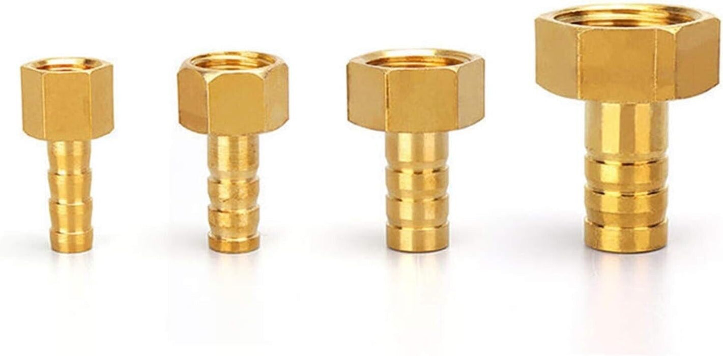 1/4 5/16 3/8” BSP BRASS FEMALE HOSE TAIL BARBED FITTING TO SUIT AIR HOSE