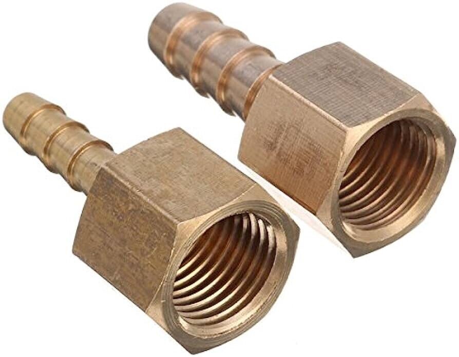 1/4 5/16 3/8” BSP BRASS FEMALE HOSE TAIL BARBED FITTING TO SUIT AIR HOSE