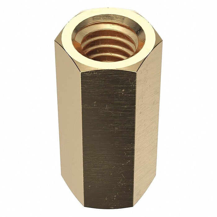 Brass Pipe Fitting Connector Hex Nipple Coupler 1/4 x 1/4 G Female Thread AU