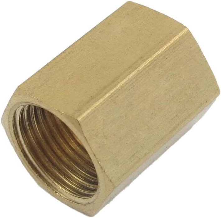 Brass Pipe Fitting Connector Hex Nipple Coupler 1/4 x 1/4 G Female Thread AU