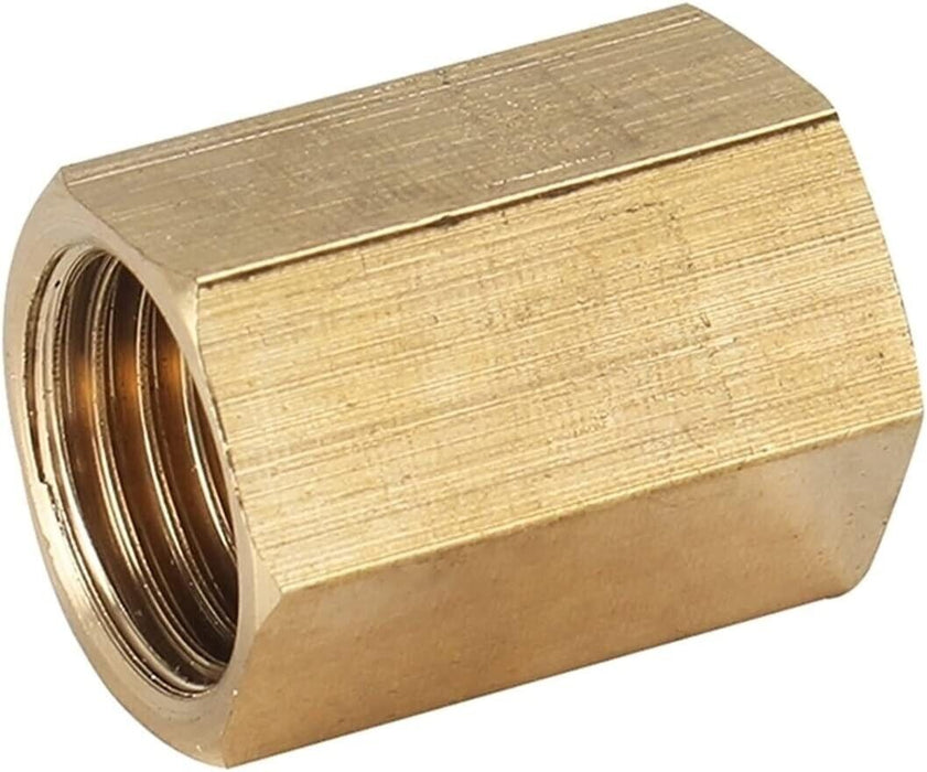 Brass Pipe Fitting Connector Hex Nipple Coupler 1/4 x 1/4 G Female Thread AU