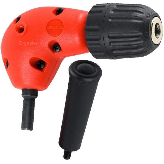 RIGHT ANGLE DRILL ATTACHMENT 90 Deg POWER AIR DRILL 3/8 in CHUCK TRADE HAND TOOL