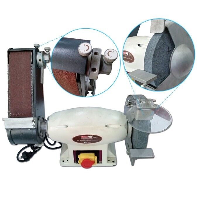 BENCH GRINDER LINISHER INDUSTRIAL 250mm 10″ 600Watt. 2HP Belt Sander 2850 rpm.
