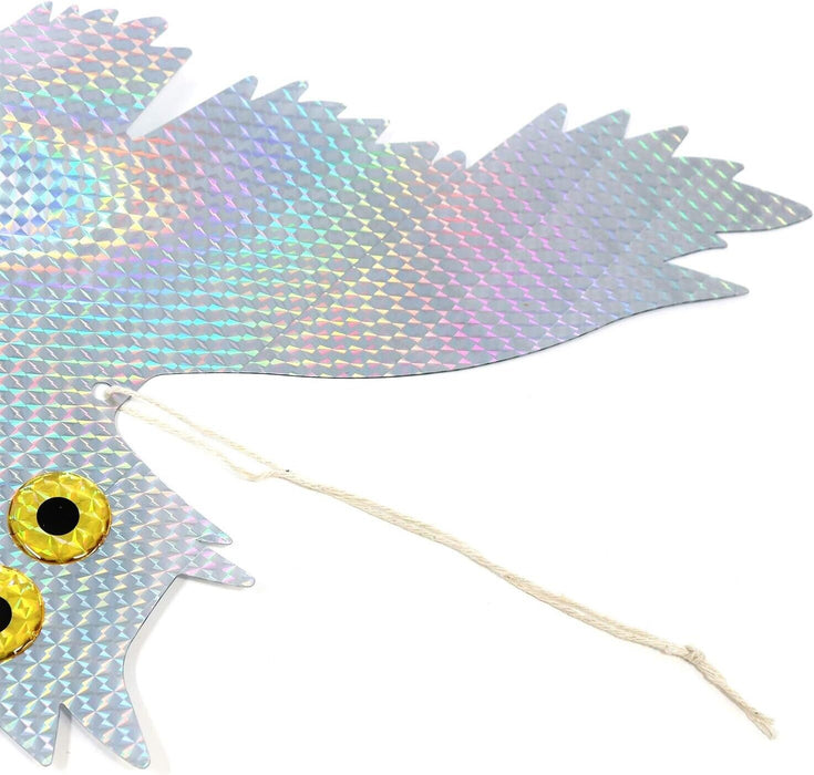2PC Owl Shape Discs Reflective Bird Pigeon Repellent Scarer Decoy Deterrent