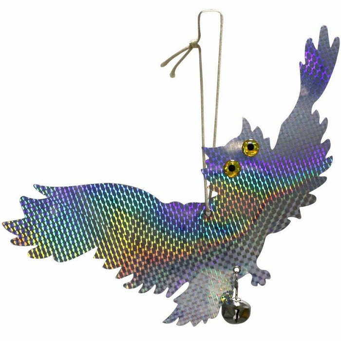 2PC Owl Shape Discs Reflective Bird Pigeon Repellent Scarer Decoy Deterrent