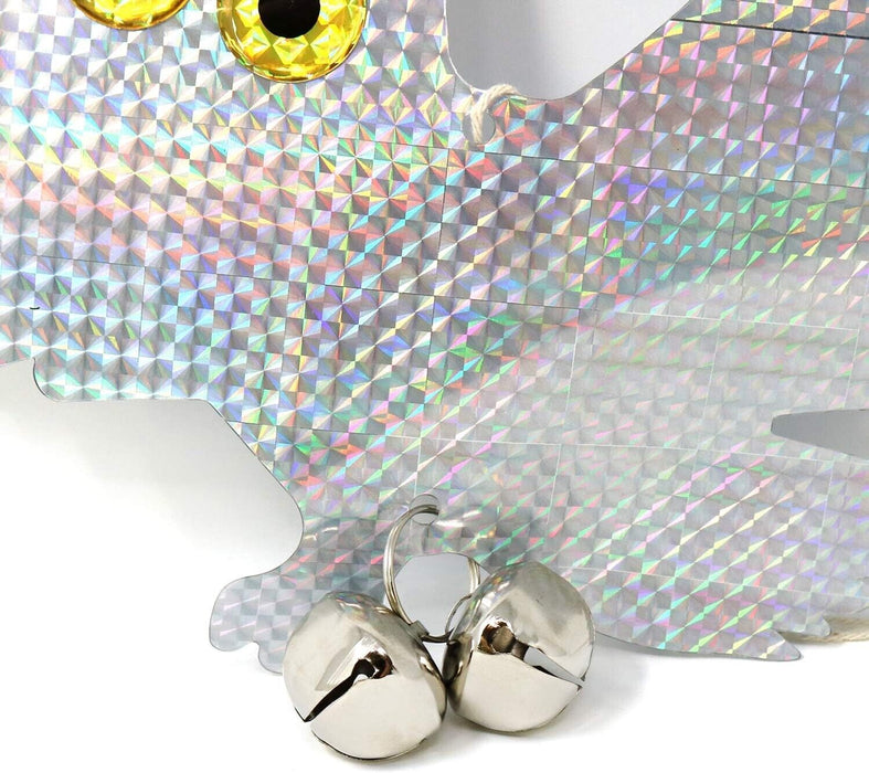 2PC Owl Shape Discs Reflective Bird Pigeon Repellent Scarer Decoy Deterrent
