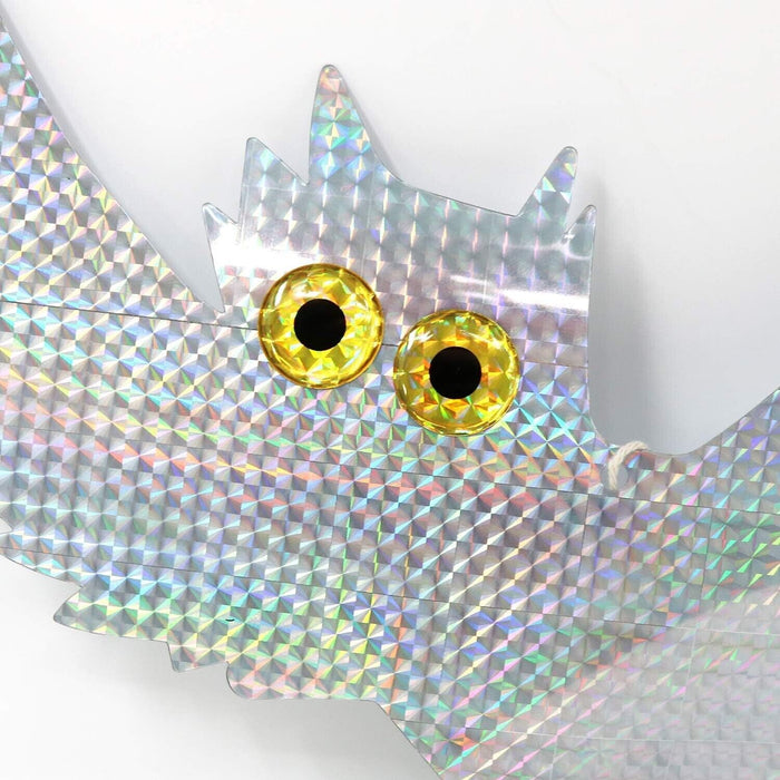 2PC Owl Shape Discs Reflective Bird Pigeon Repellent Scarer Decoy Deterrent