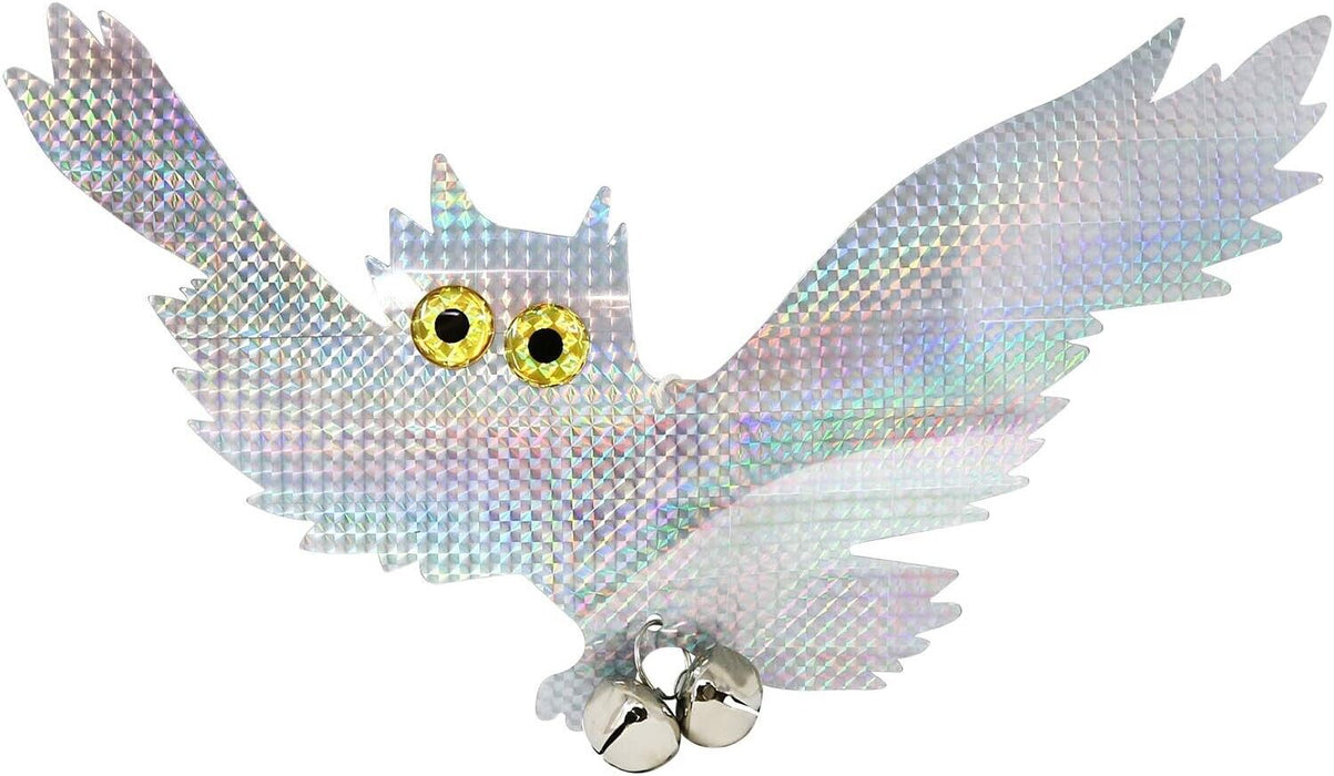 2PC Owl Shape Discs Reflective Bird Pigeon Repellent Scarer Decoy Deterrent