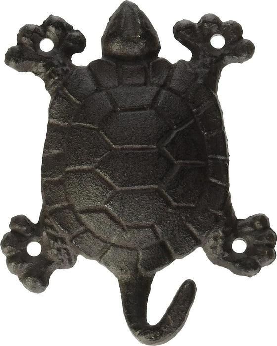 Turtle Wall Hook Cast Iron Towel Key Coat Hanger Nautical Beach Rustic Decor