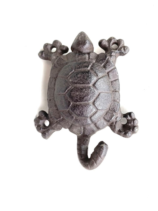 Turtle Wall Hook Cast Iron Towel Key Coat Hanger Nautical Beach Rustic Decor