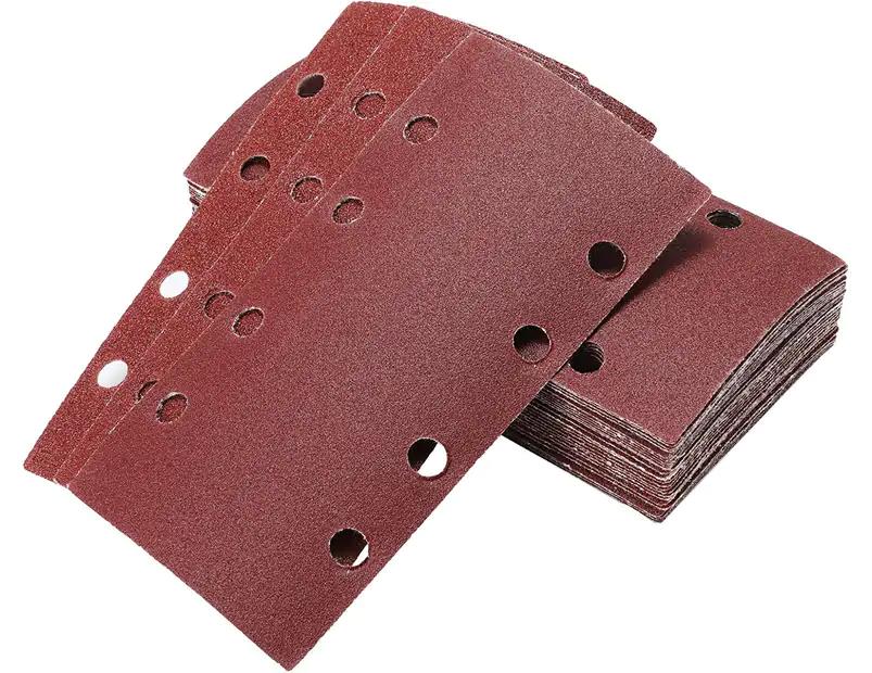 30PC Punched Sanding Sheets, 93 x 190mm Sandpaper Pads Sander Hook and Loop