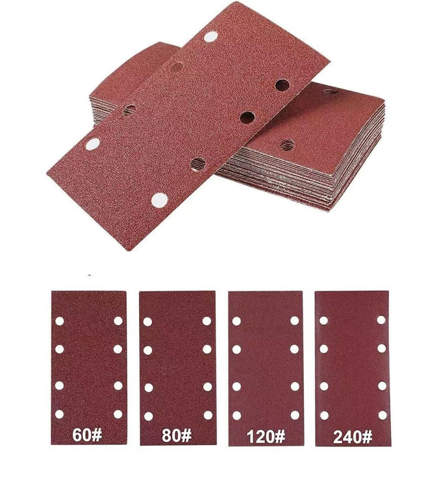 30PC Punched Sanding Sheets, 93 x 190mm Sandpaper Pads Sander Hook and Loop