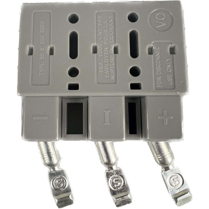 Anderson Style 50A 3Pin 3Pole Plug for DCDC Charger & DCDC Wiring