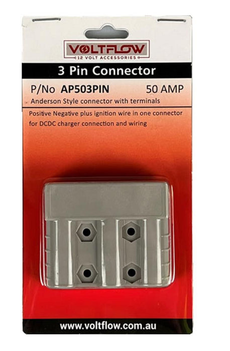 Anderson Style 50A 3Pin 3Pole Plug for DCDC Charger & DCDC Wiring