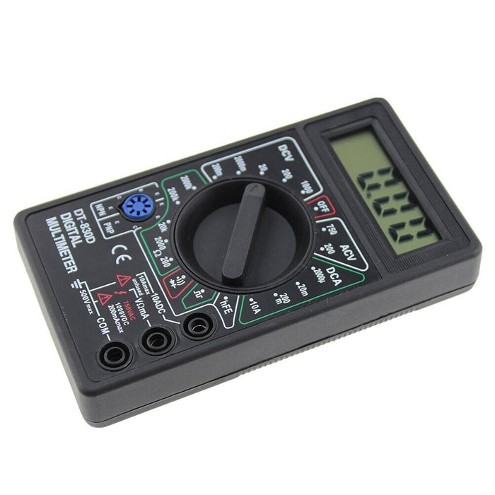 LCD Digital Multimeter Tester Meter Voltmeter Ammeter Ohm DT830D Black AU