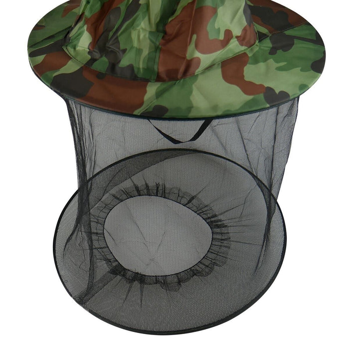 Mosquito Insect Head Net Mesh Protector W/ Hat Fly Bee Fishing Camping
