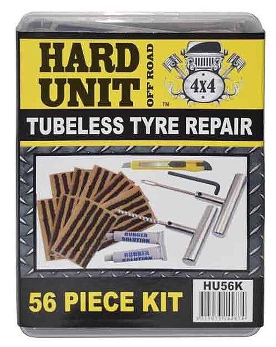 HARD UNIT Tyre Sealer Repair Kit 56 Piece Tubeless Tire HU56K